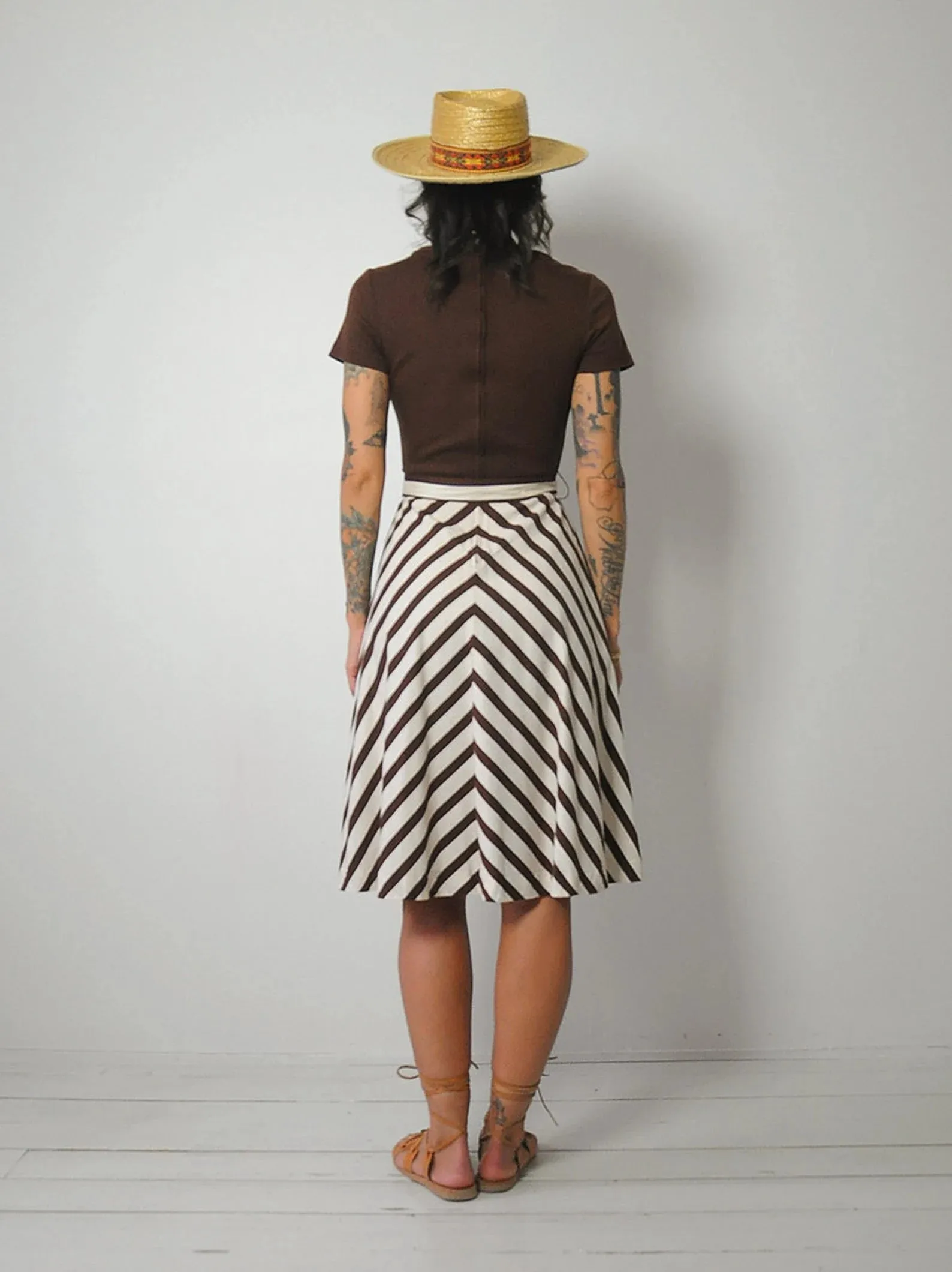1970's Chevron Stripe Dress