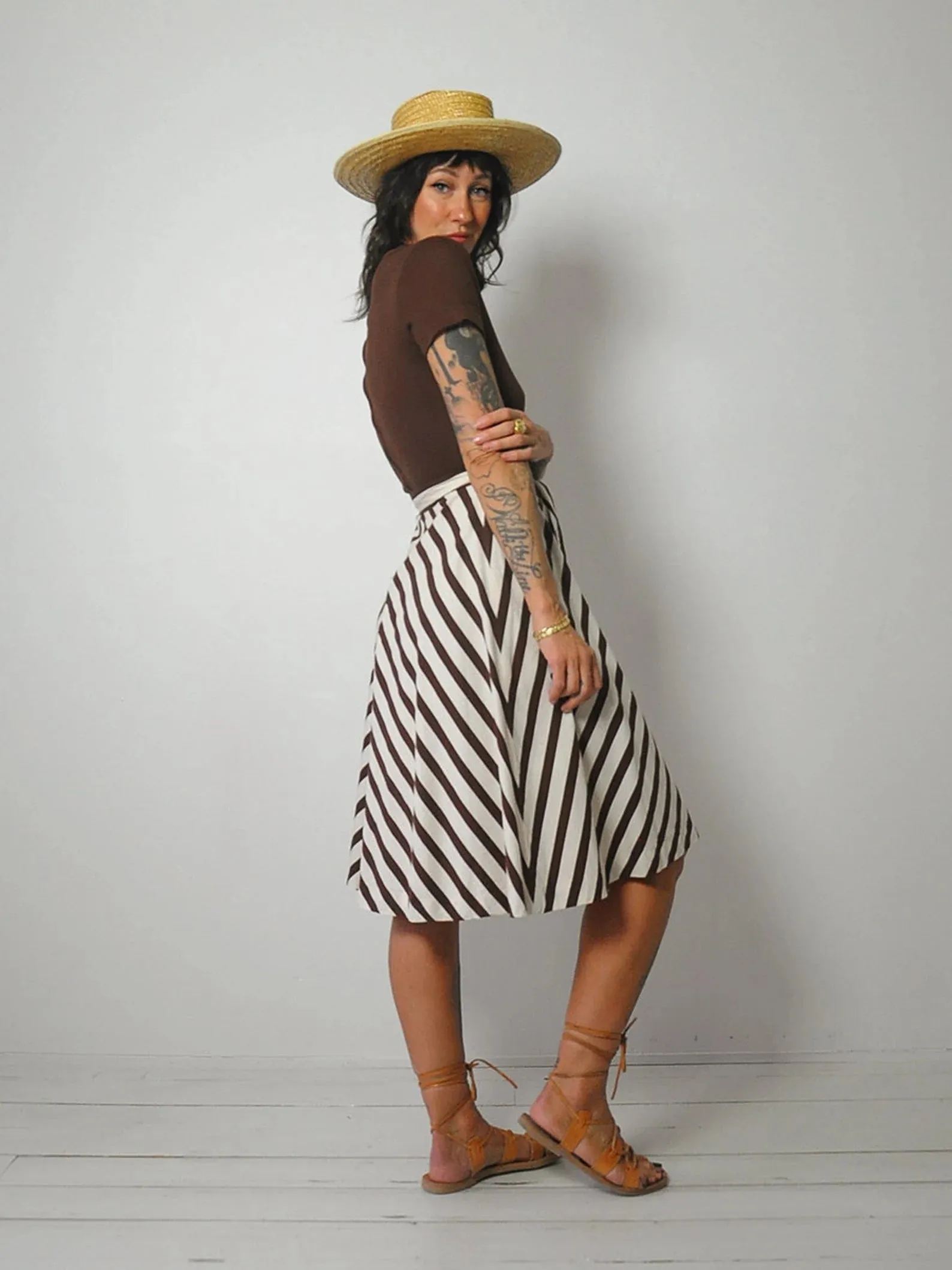 1970's Chevron Stripe Dress
