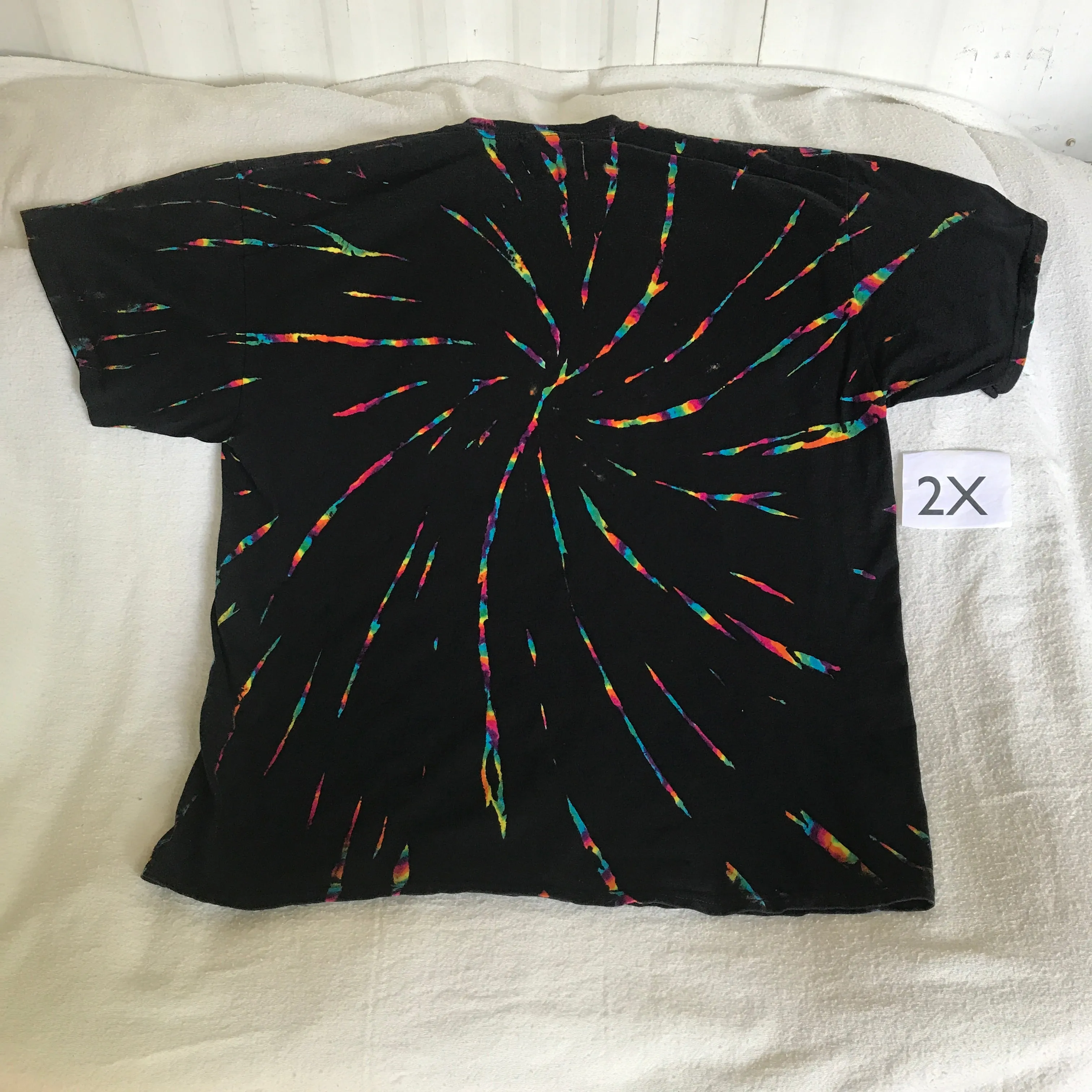 2X Midnight Crystal Rainbows Spiral Tie-Dye  tee #11