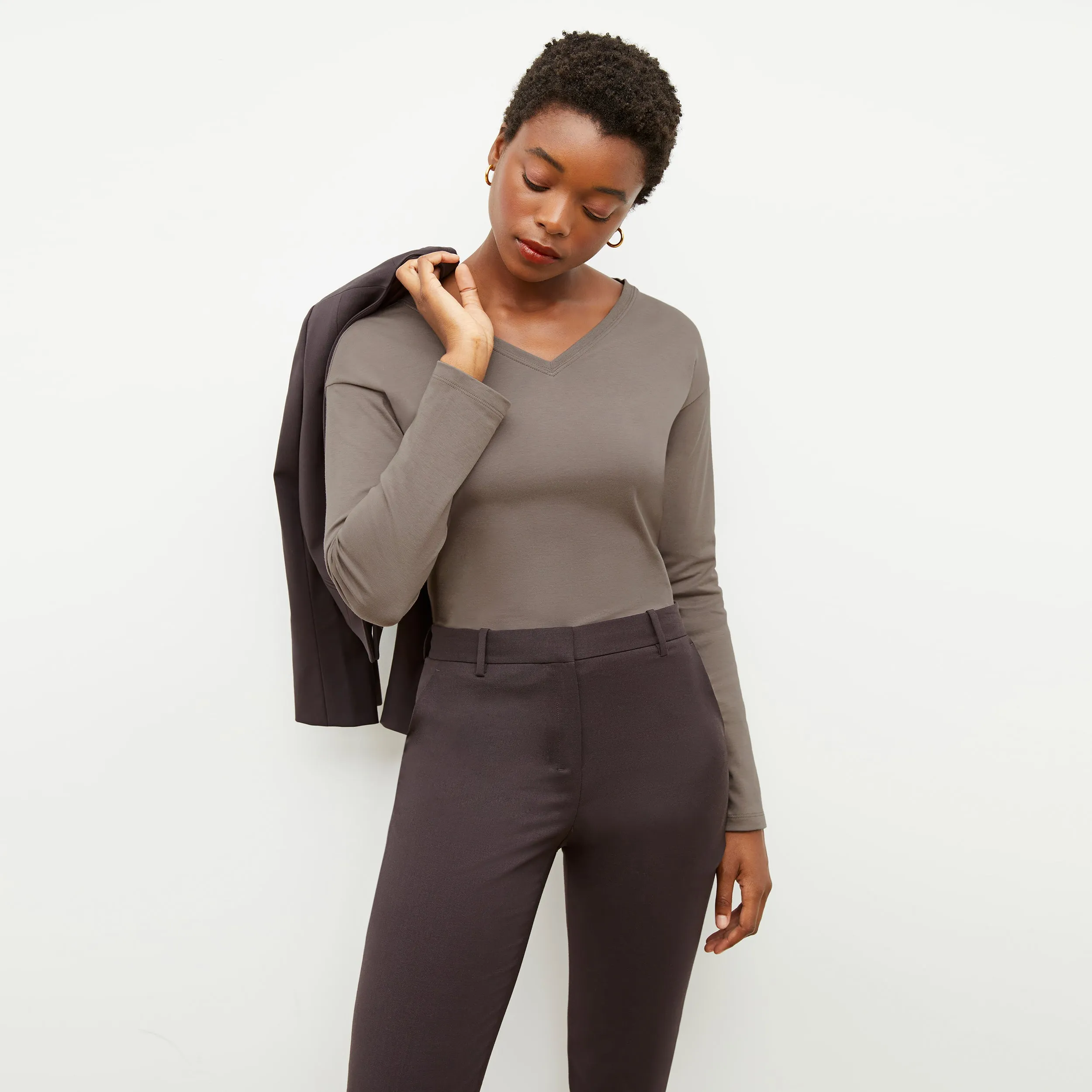 Asher T-Shirt - Pima Cotton :: Pebble