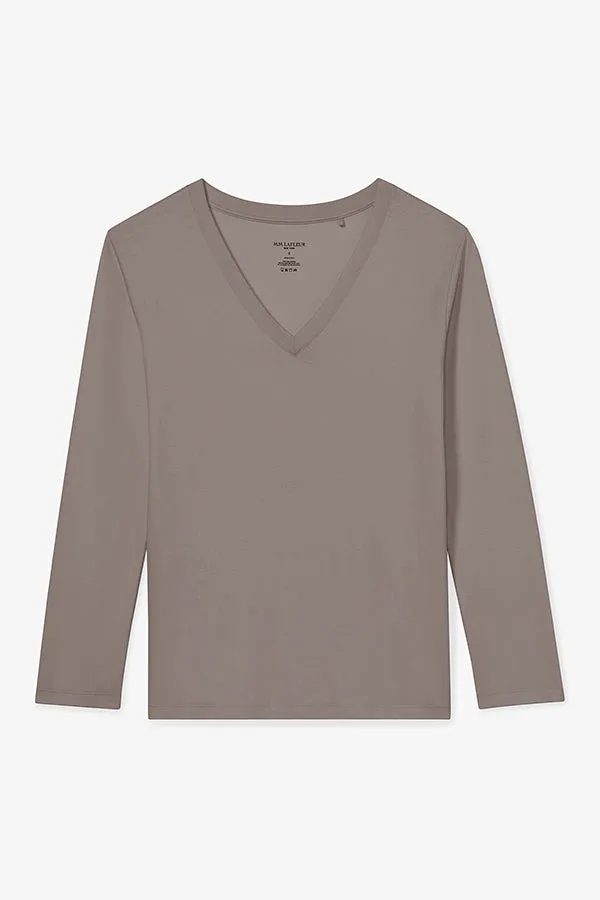 Asher T-Shirt - Pima Cotton :: Pebble