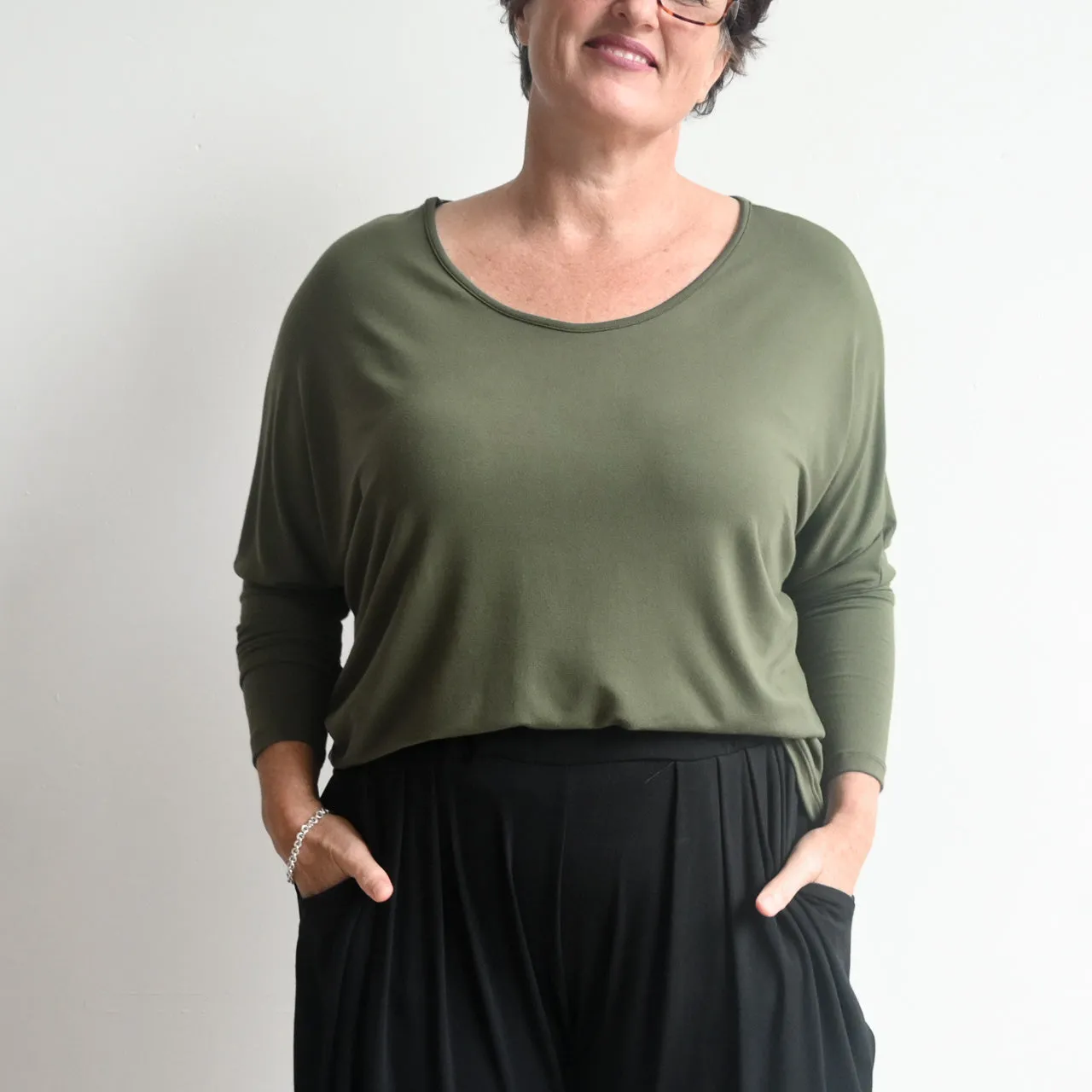 Bamboo Batwing Tee - Long Sleeve