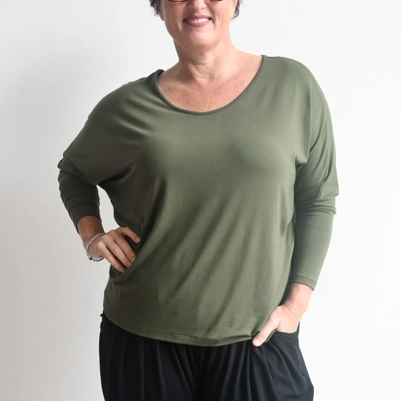 Bamboo Batwing Tee - Long Sleeve