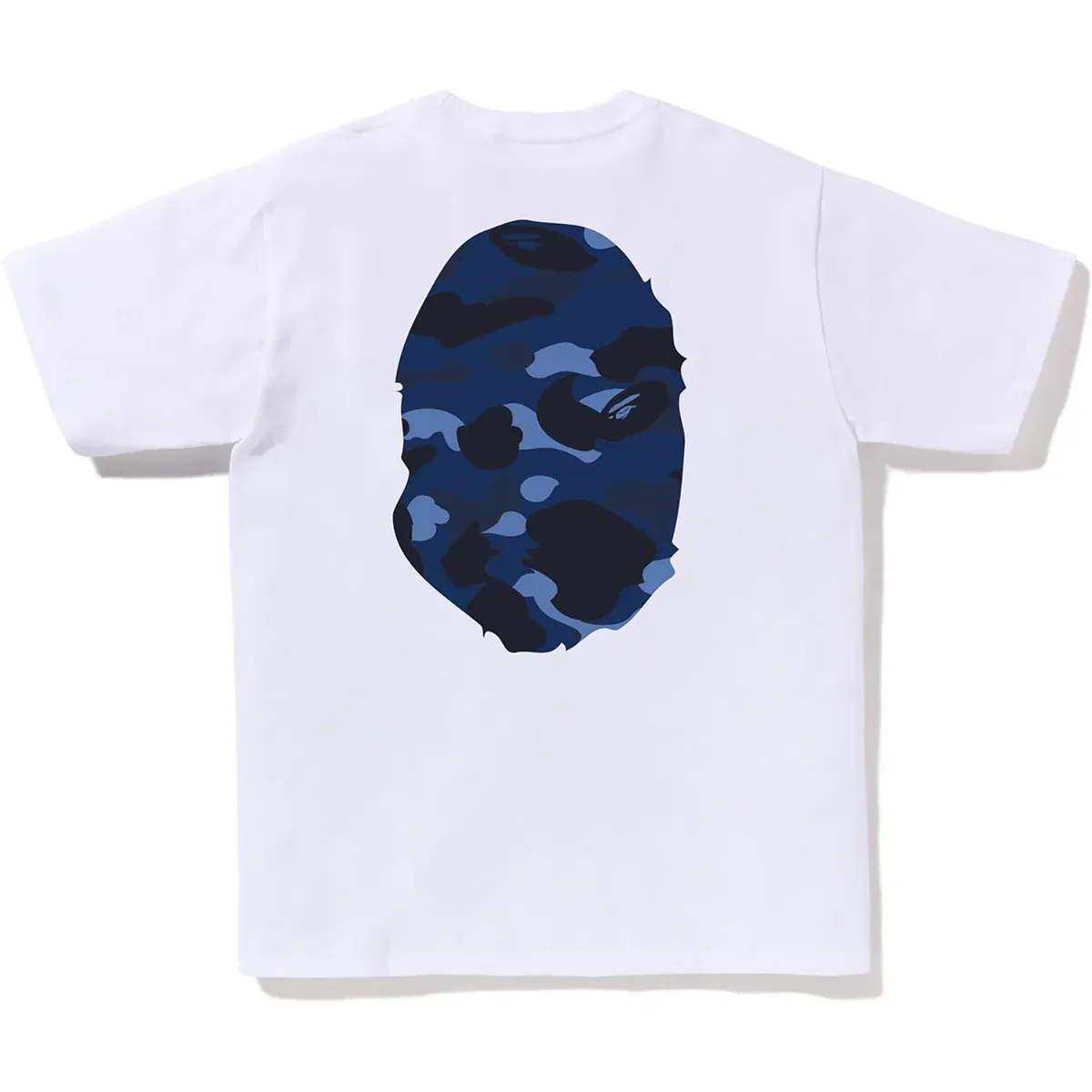 Bape Color Camo Big Ape Head White Blue Tee