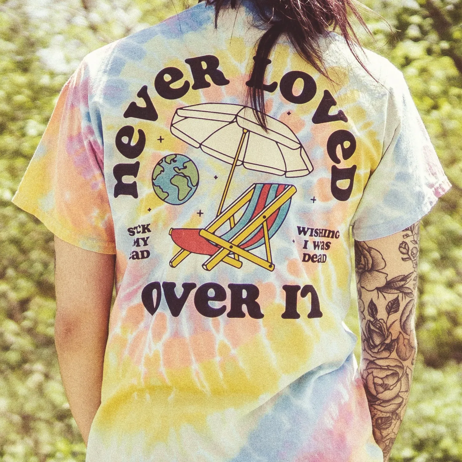 Beach Chair • Multi-Color Tie Dye • T-Shirt
