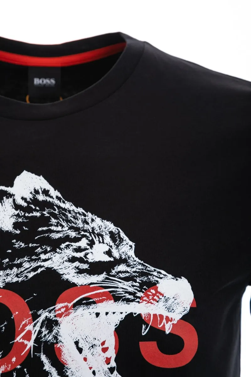 BOSS Tdraw T-Shirt in Black Wolf