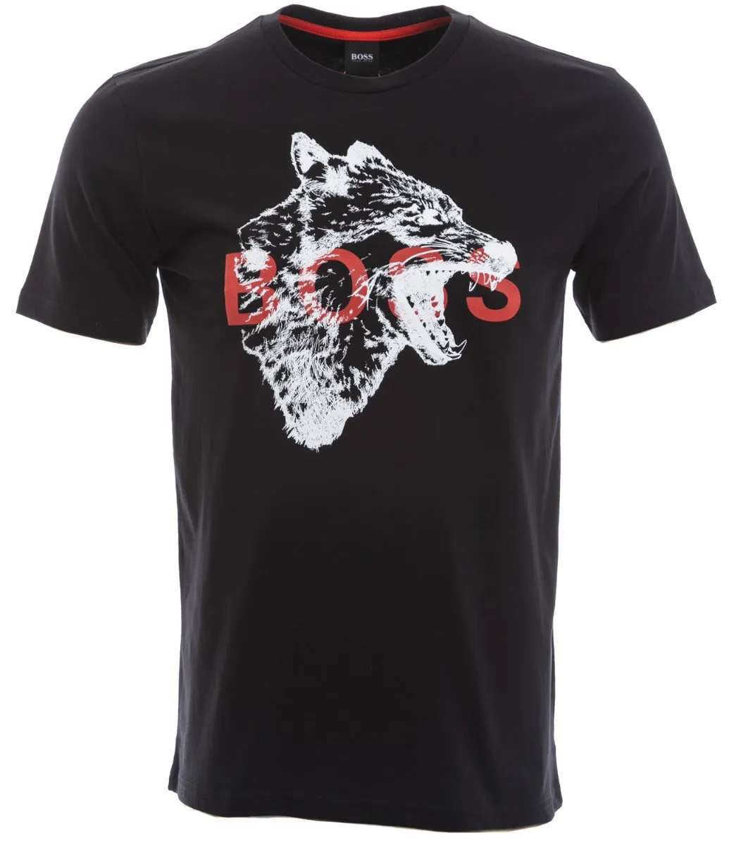BOSS Tdraw T-Shirt in Black Wolf