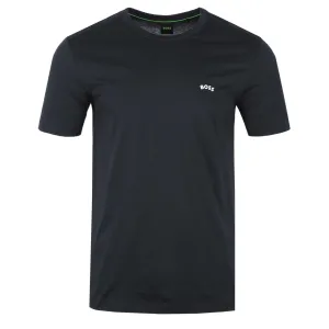 BOSS Tee Curved T-Shirt in Navy