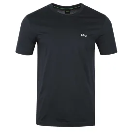 BOSS Tee Curved T-Shirt in Navy
