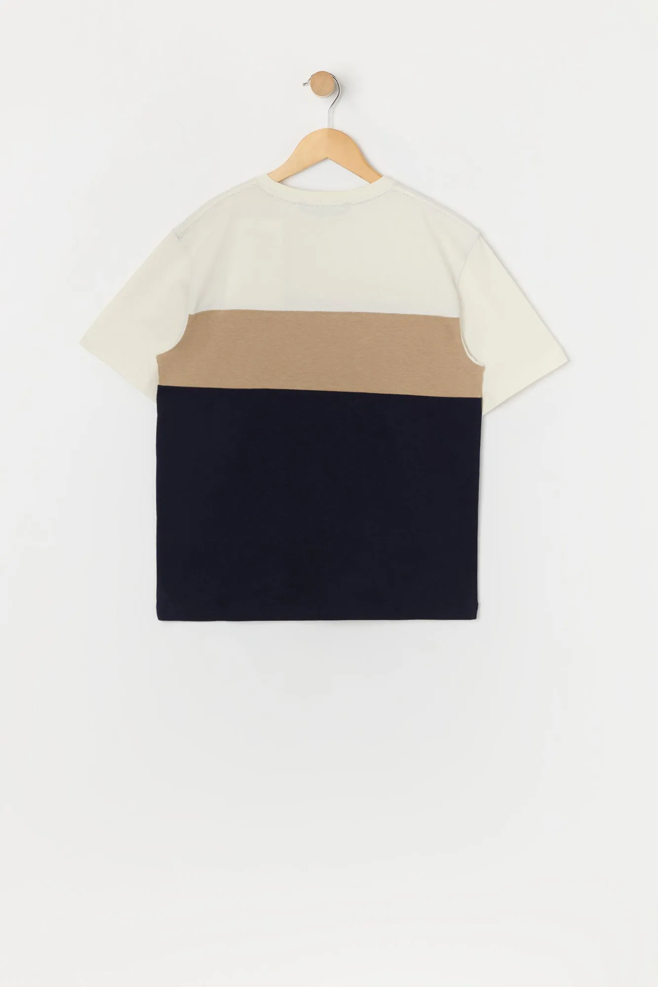 Boys Striped Colourblock T-Shirt