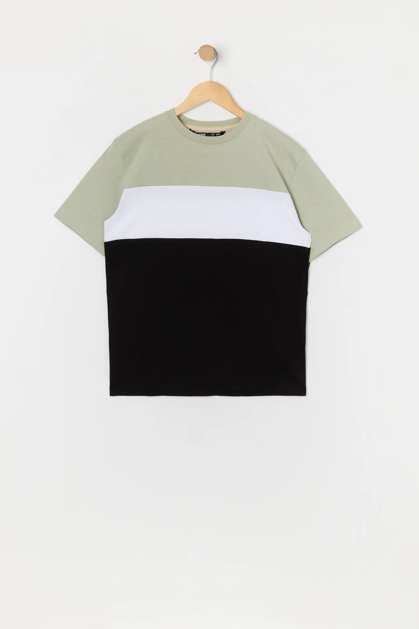 Boys Striped Colourblock T-Shirt