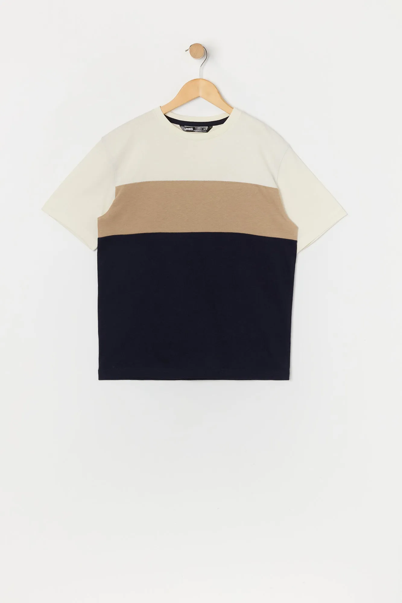 Boys Striped Colourblock T-Shirt