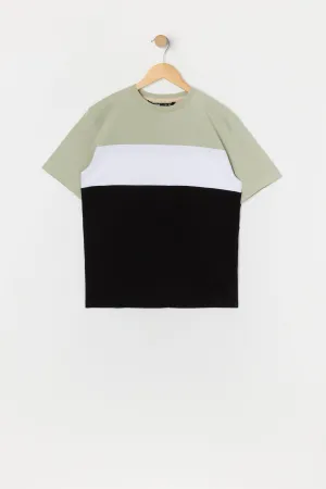 Boys Striped Colourblock T-Shirt