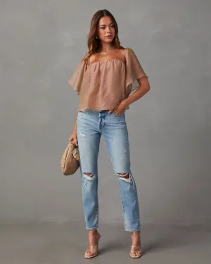 Cayla Chiffon Off The Shoulder Top