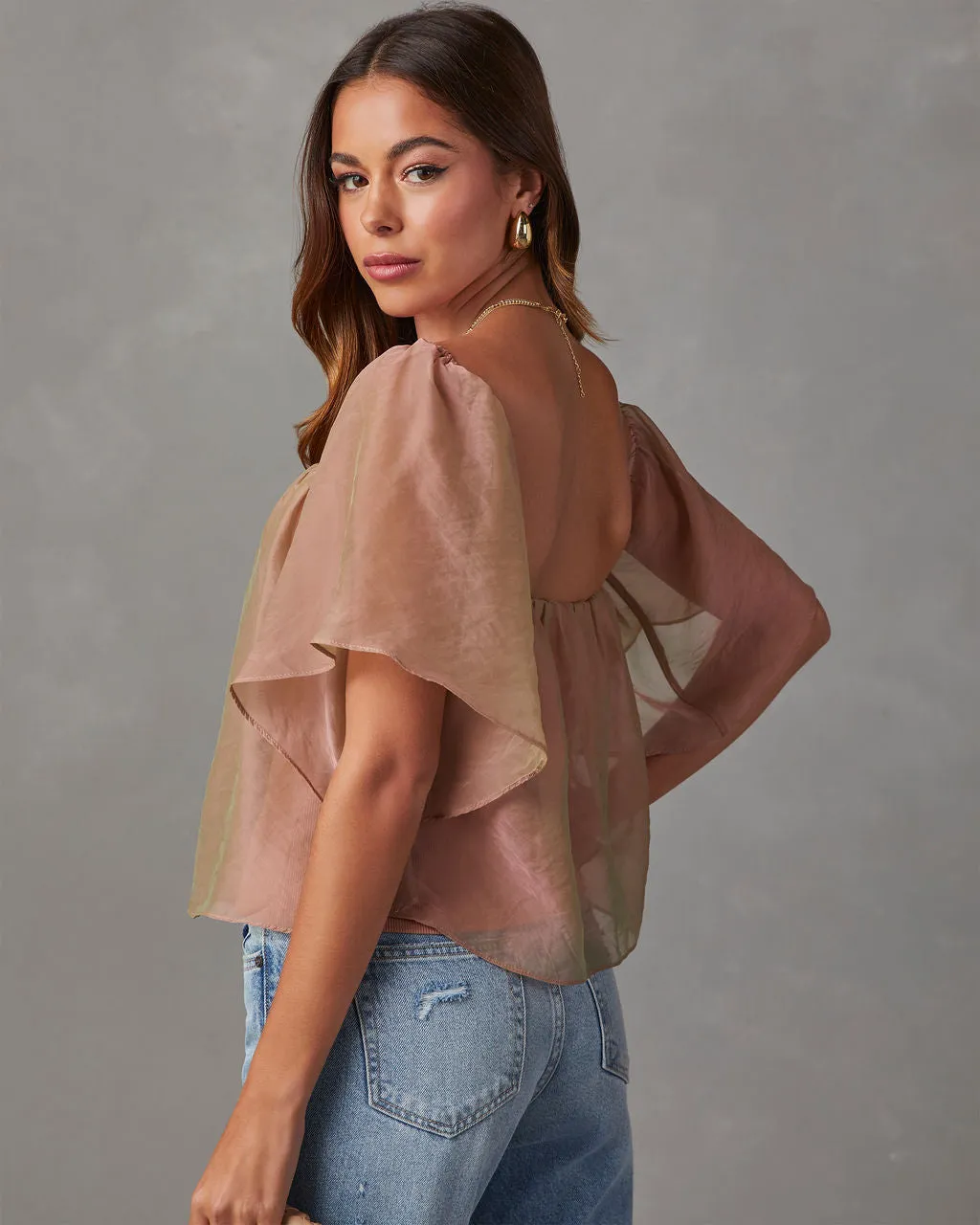 Cayla Chiffon Off The Shoulder Top