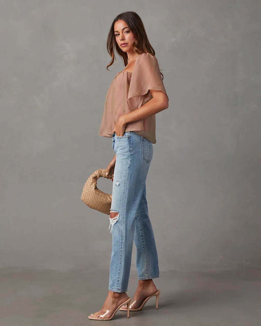 Cayla Chiffon Off The Shoulder Top
