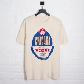 Chicago House Front Print - Tshirt - Natural