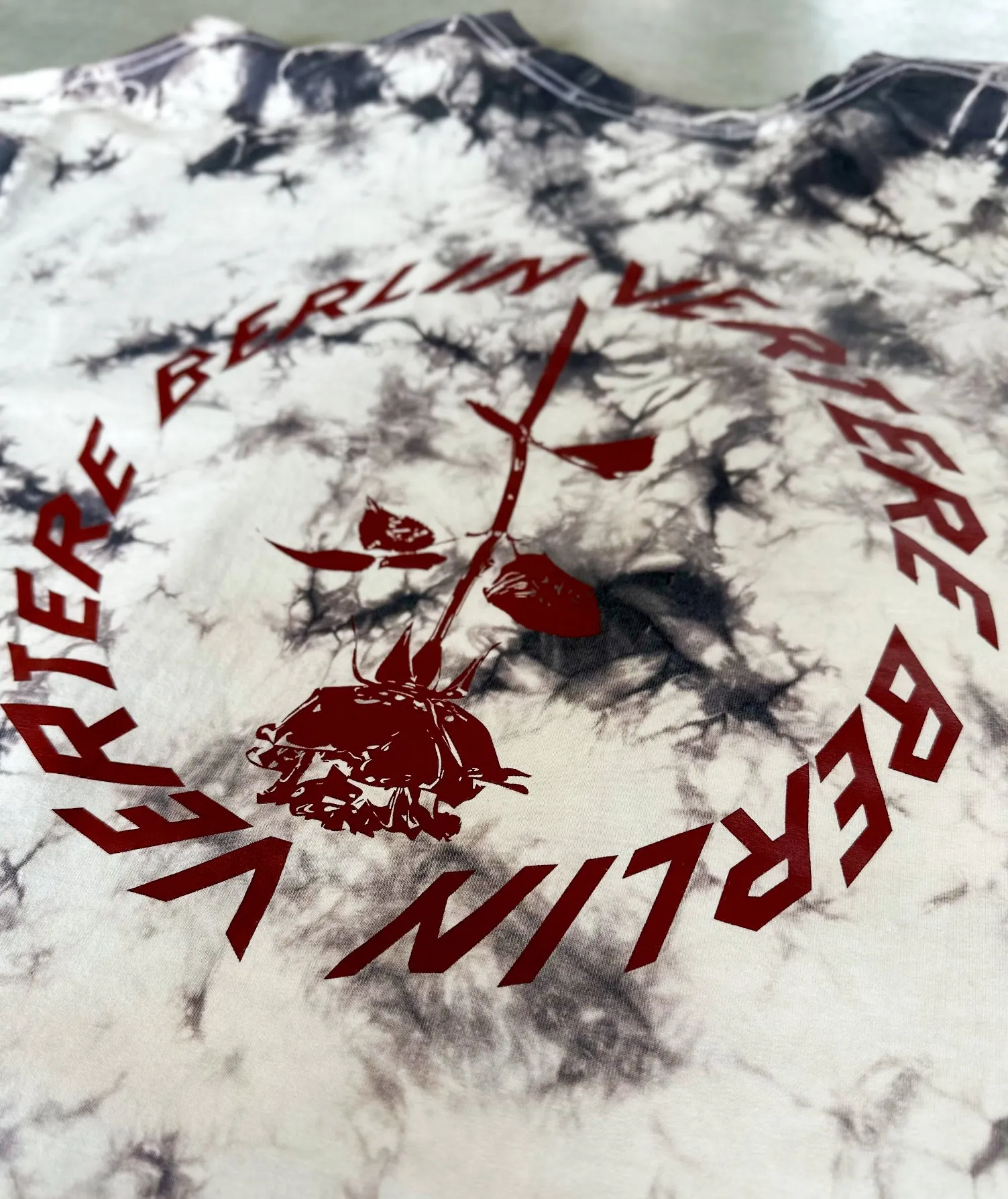 CIRCLE LOGO  T-SHIRT - GREY TIE DYE