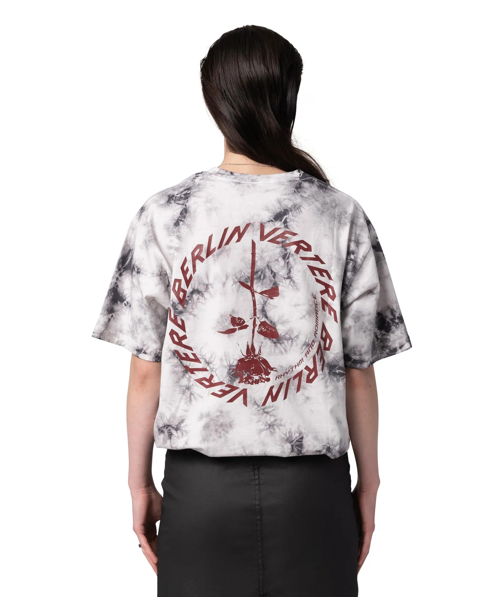 CIRCLE LOGO  T-SHIRT - GREY TIE DYE