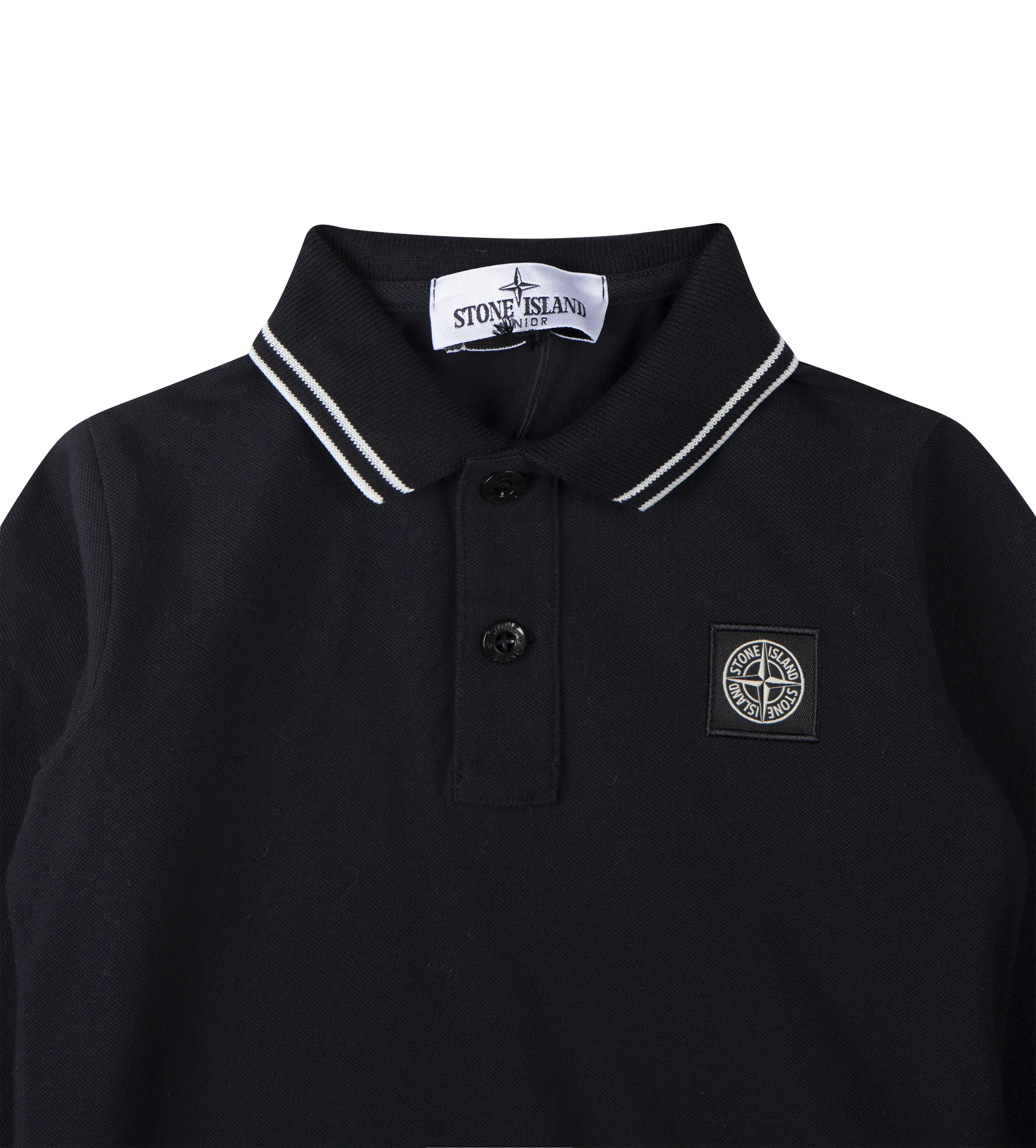 Compass-Patch Polo Shirt Navy
