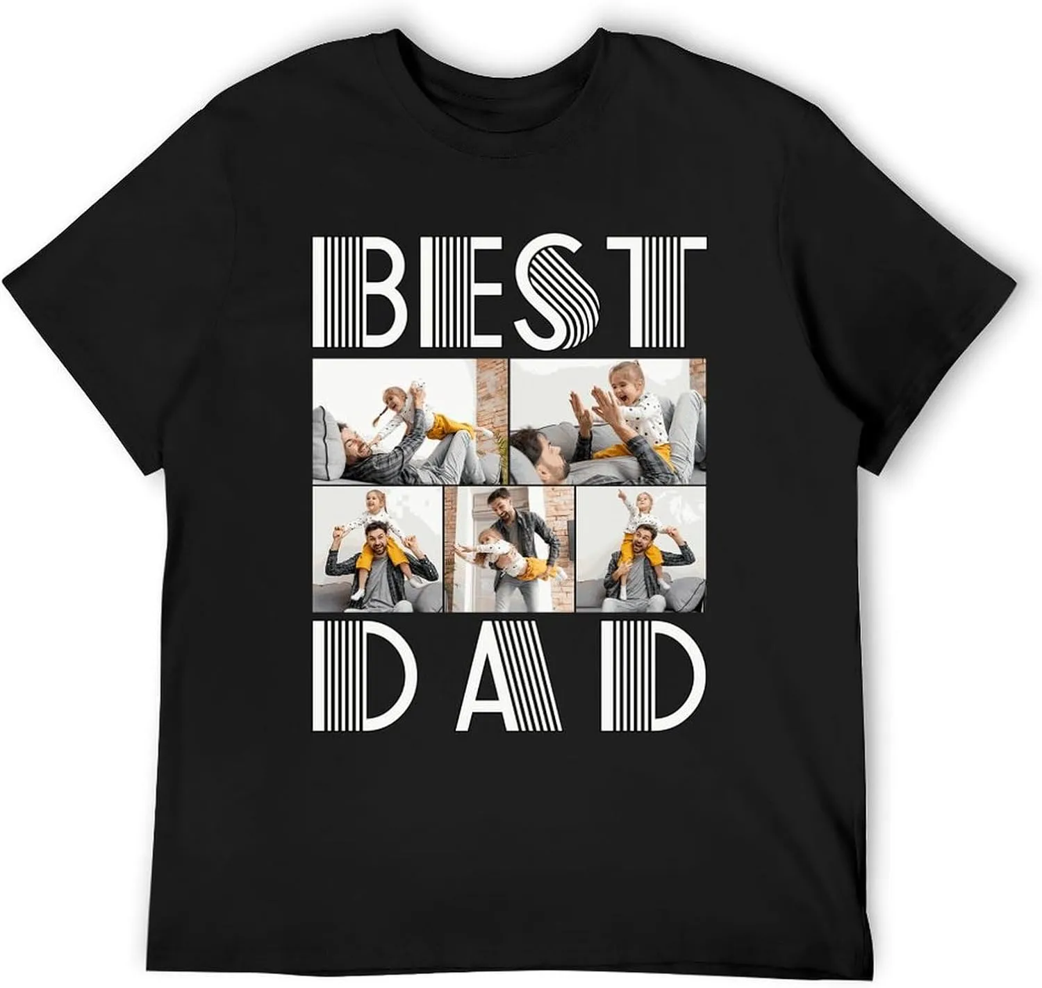 Custom Face T Shirt for Men Design Your Own Personalized Photo Tee Shirt with Face on Them Customized Gifts for Dad