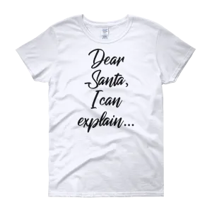 Dear Santa Christmas Womens Tee