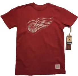 Detroit Red Wings Retro Brand Red Primary Logo Cotton Slub T-Shirt