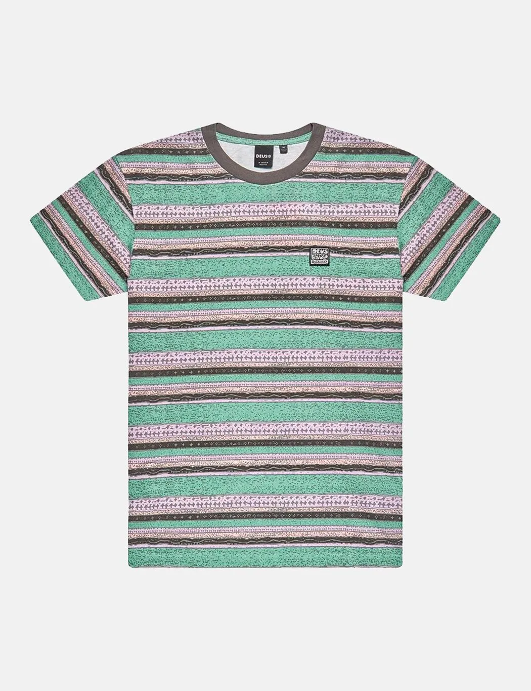 Deus Ex Machina Sunrise T-Shirt (Stripe) - Phantom Combo