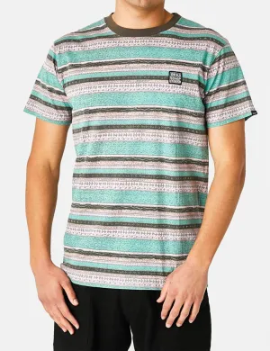 Deus Ex Machina Sunrise T-Shirt (Stripe) - Phantom Combo