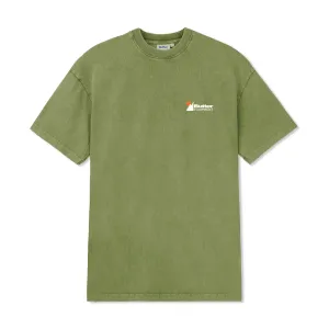 Distressed Pigment Dyed Tee, Washed Army
