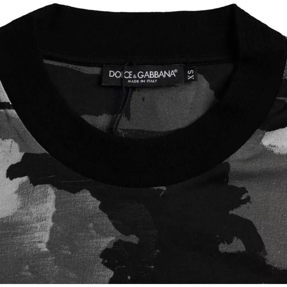 Dolce & Gabbana Multicolor Camouflage Cotton Crewneck T-shirt