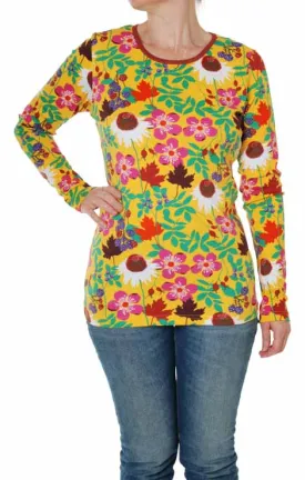 DUNS Long Sleeved T-shirt Adult - Autumn Flower Yellow