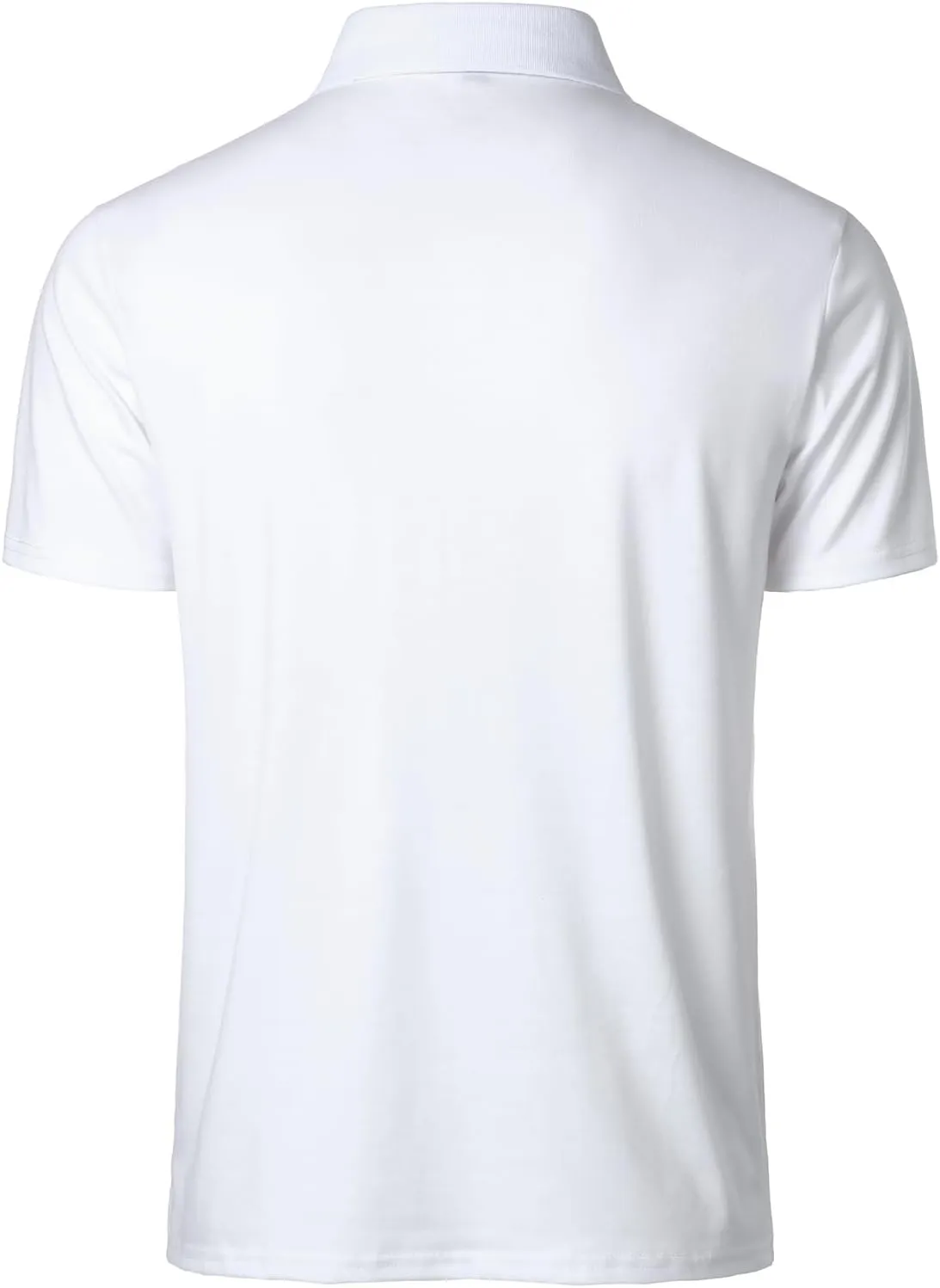 FANARCHER Men's Casual Polo Shirts Classic Long Sleeve Shirt Solid Color Button T-Shirts Cotton Tees Golf Stylish Tops