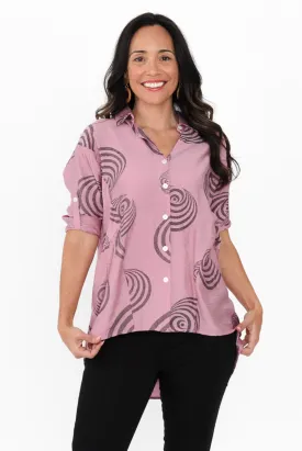 Fergus Pink Circle Cotton Blend Shirt