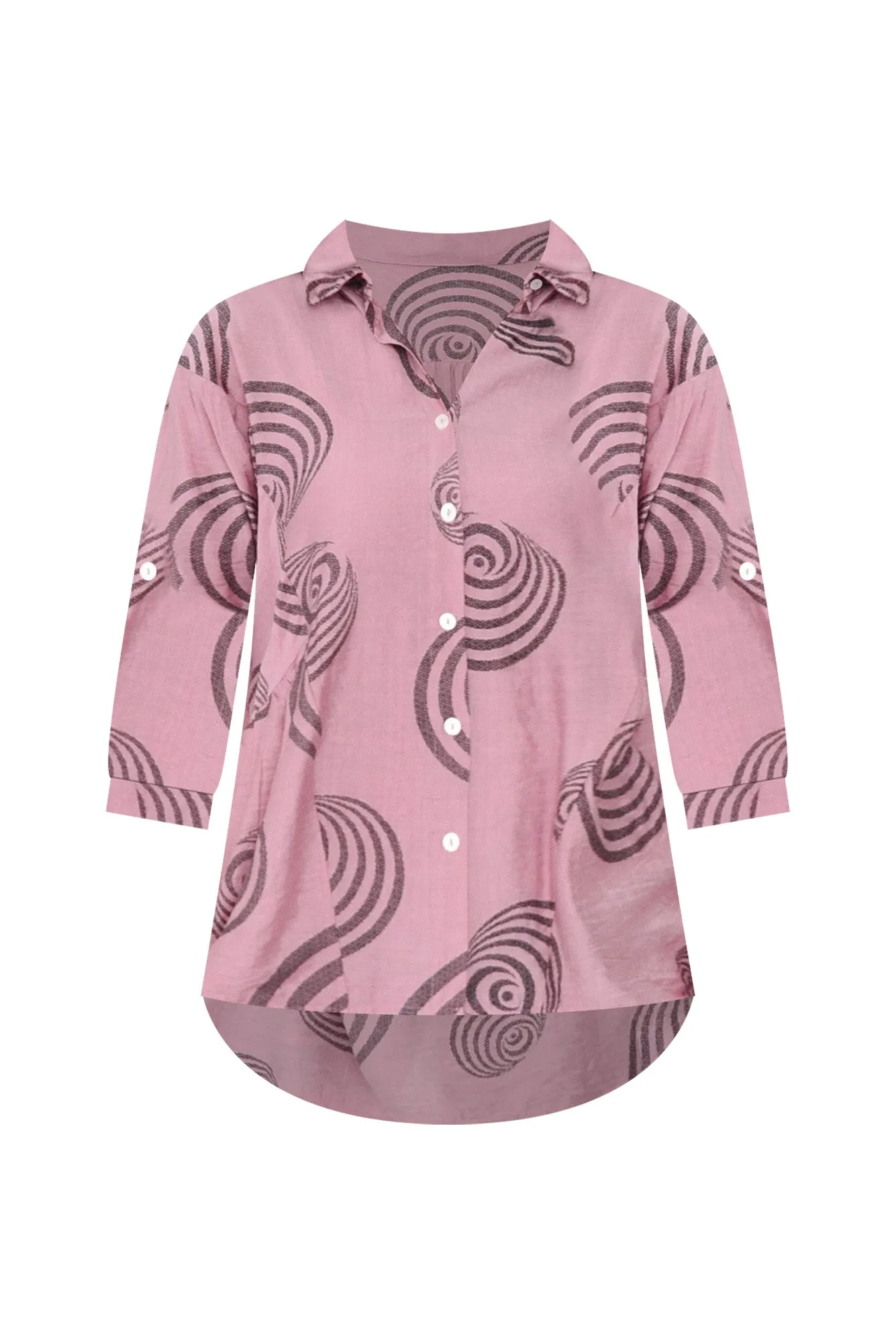 Fergus Pink Circle Cotton Blend Shirt