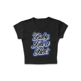 Flex Baby Rib Tee (Black)