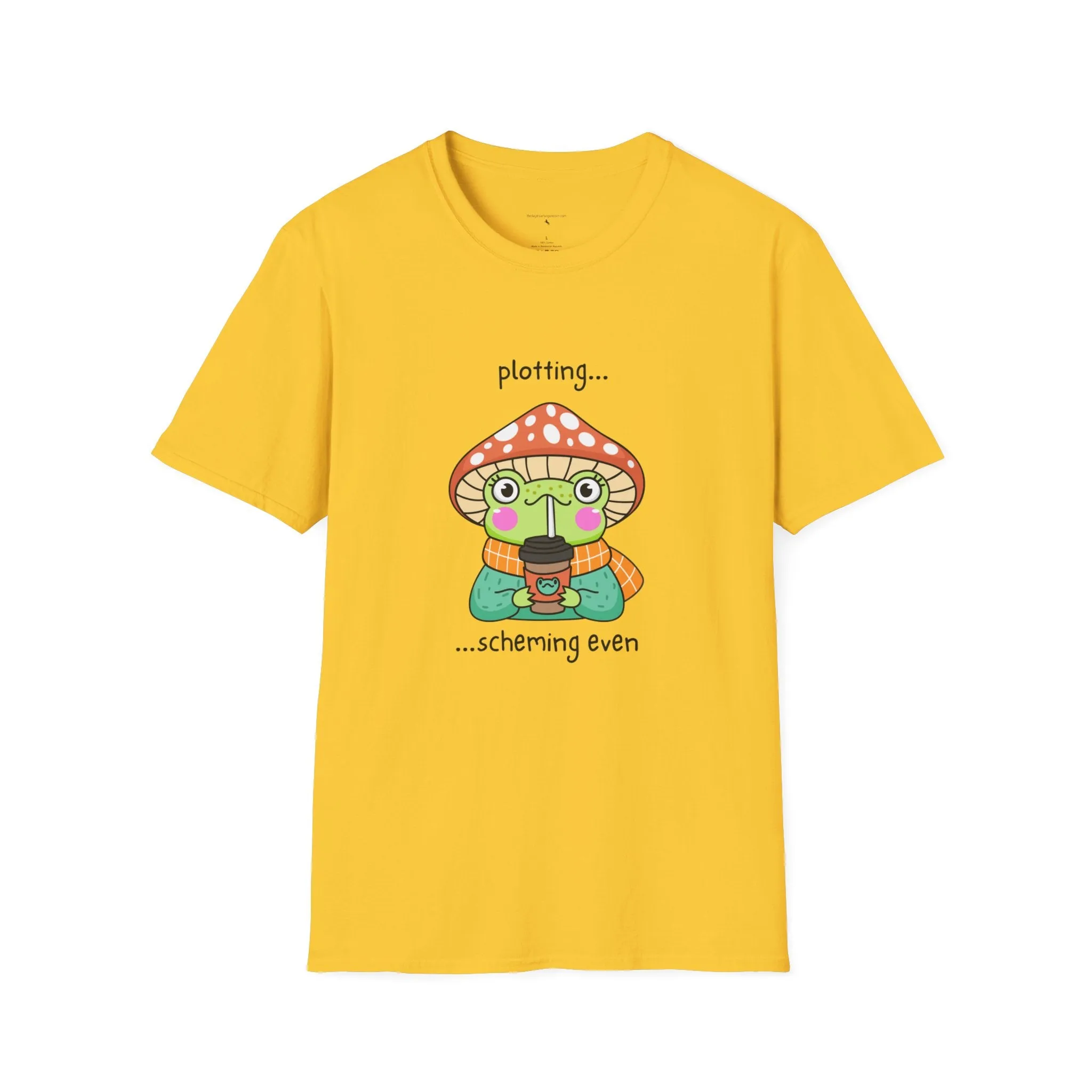 Frog with coffee Unisex Softstyle T-Shirt