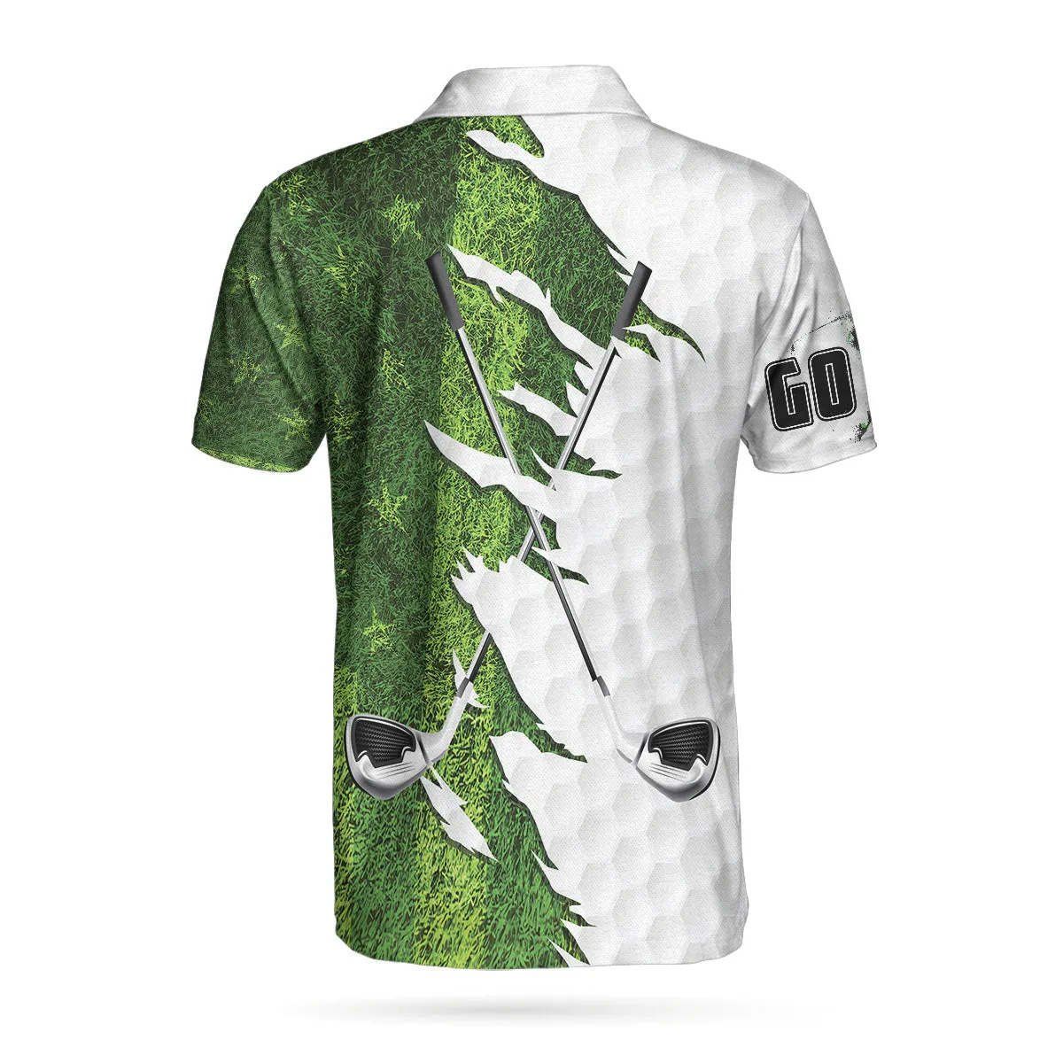 Golf Ripped Clubs & Course American Golfer Polo Shirt, Green American Flag Polo Shirt, Patriotic Golf Shirt For Men Coolspod