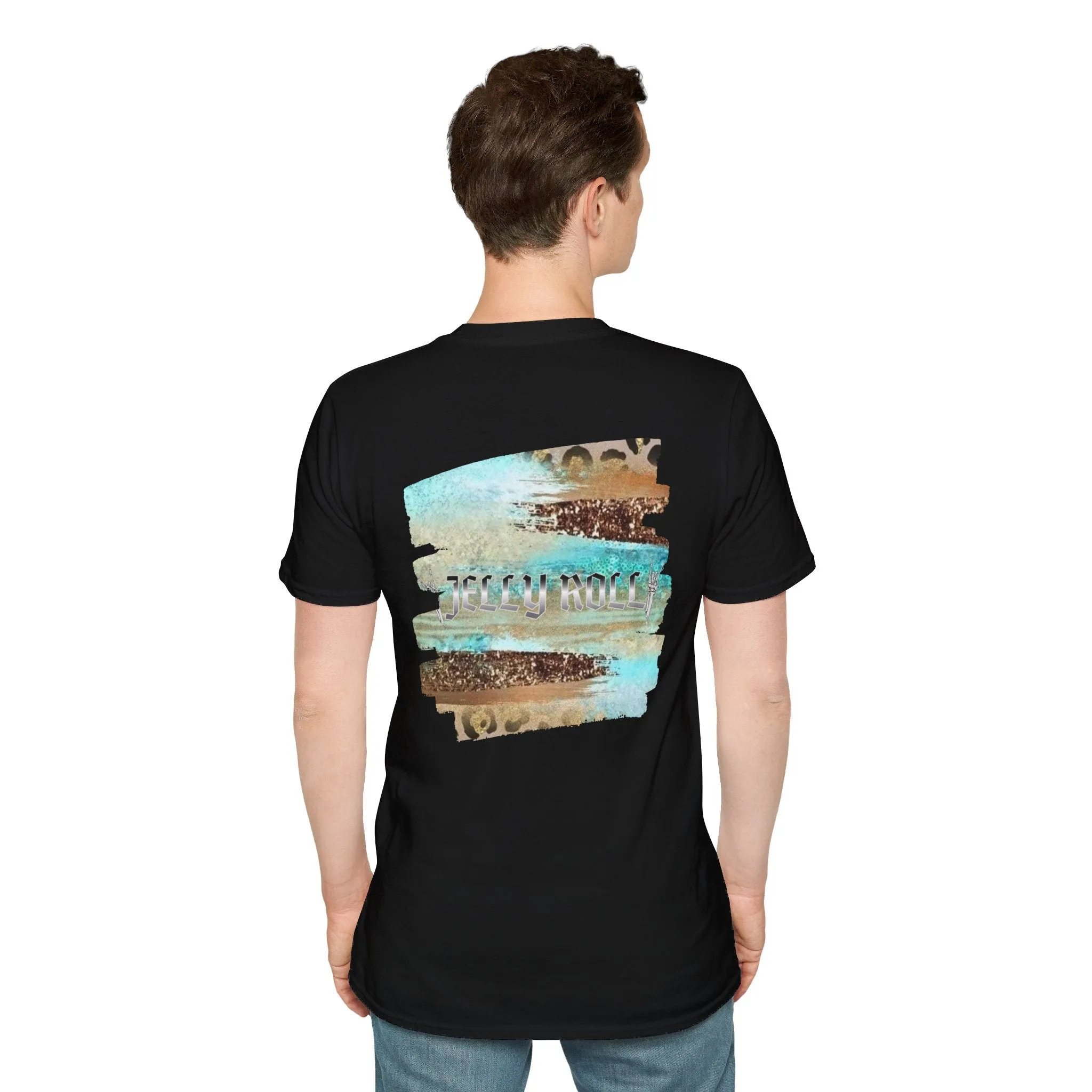 Jelly Roll inspired T-Shirt, Country Shirt, Shiny and Leopard Print, Tour Shirt, Festival Tee, Streetwear shirt, Western T-shirt