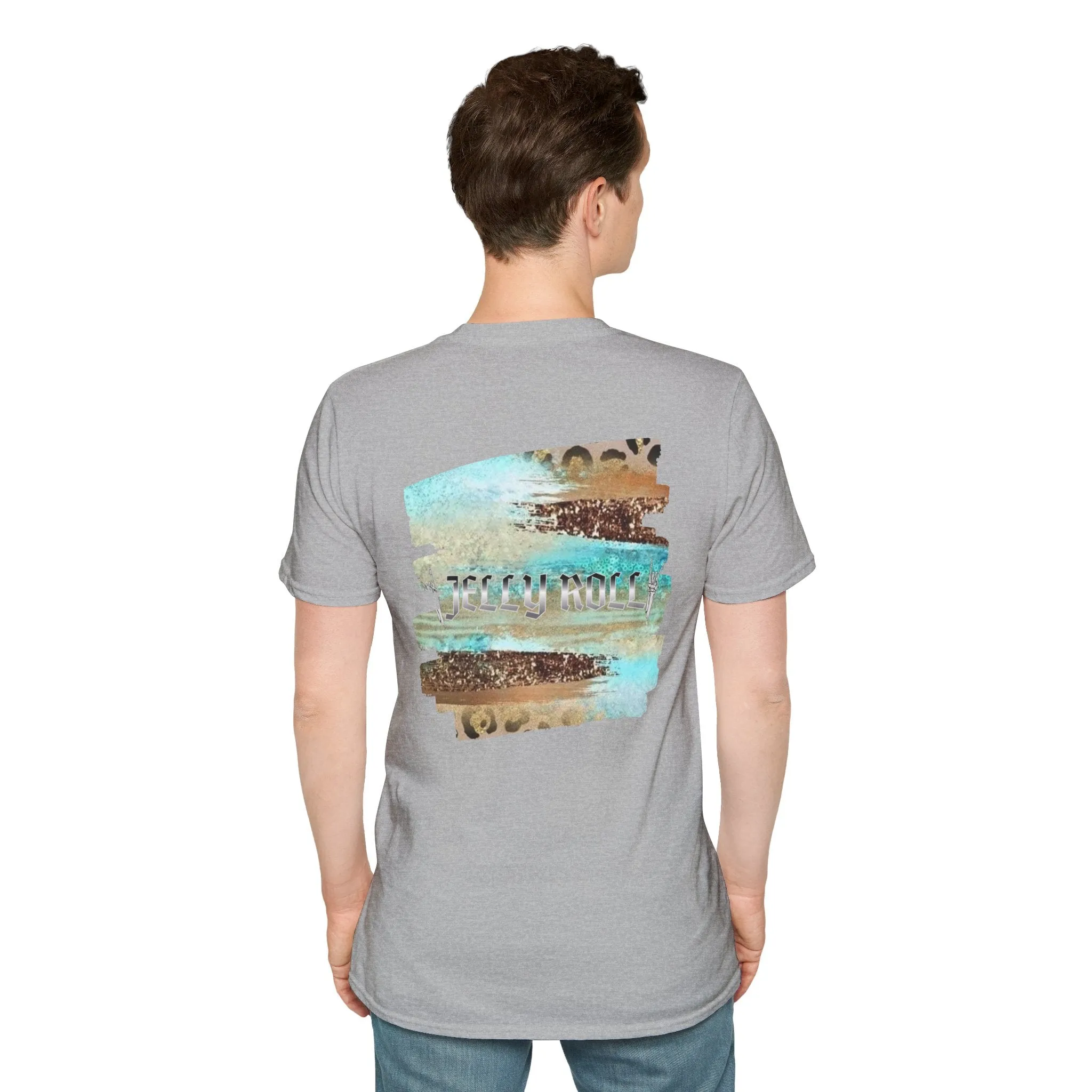 Jelly Roll inspired T-Shirt, Country Shirt, Shiny and Leopard Print, Tour Shirt, Festival Tee, Streetwear shirt, Western T-shirt