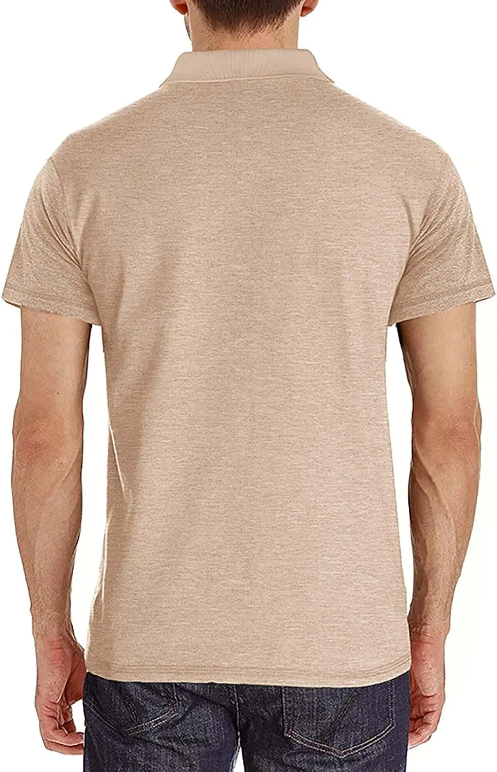 JJHAEVDY Mens T-Shirts Short Sleeve Lapel Polo Shirts Button Solid Shirt Casual Basic Tops Summer Fashion T-Shirt with Pocket