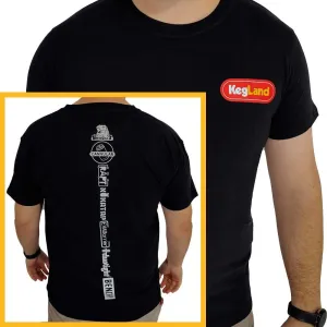 KegLand Striped Logo T-Shirt in Black