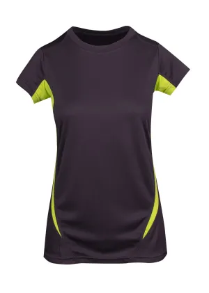 Ladies Accelerator Training T-Shirt - Charcoal/Lime