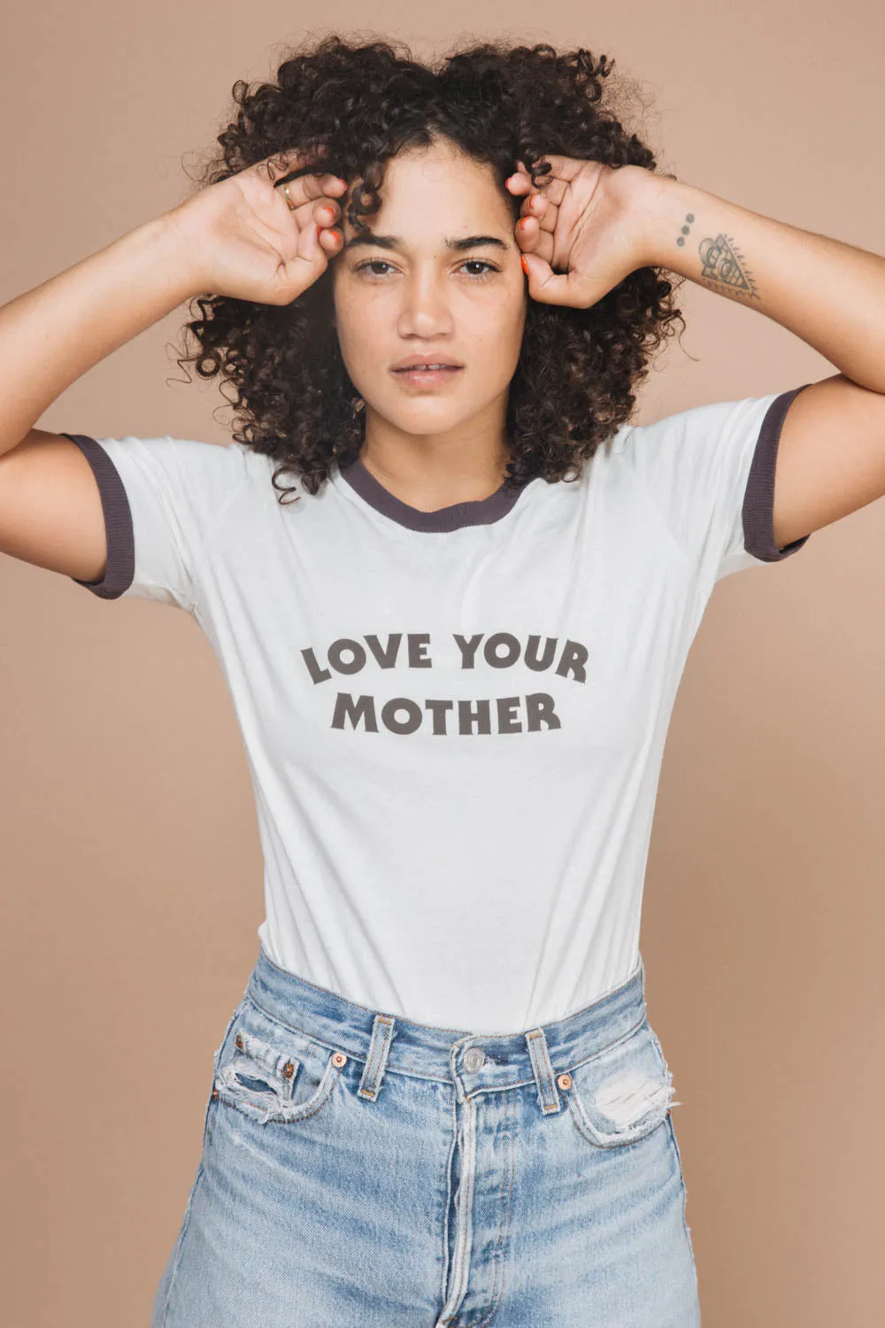 Love Your Mother Ringer Tee for Women