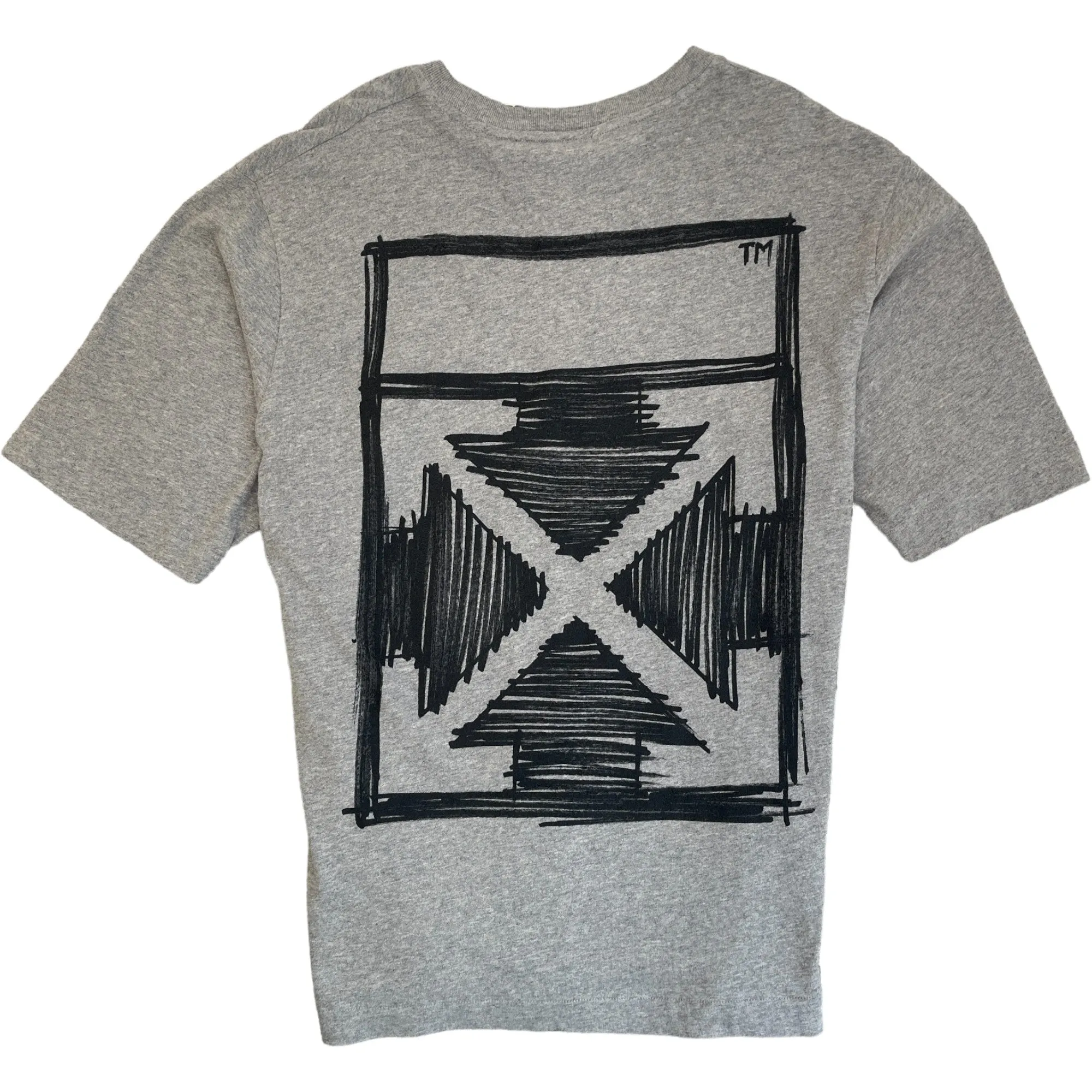 Men's Arrow Logo T-Shirt Grey Size M