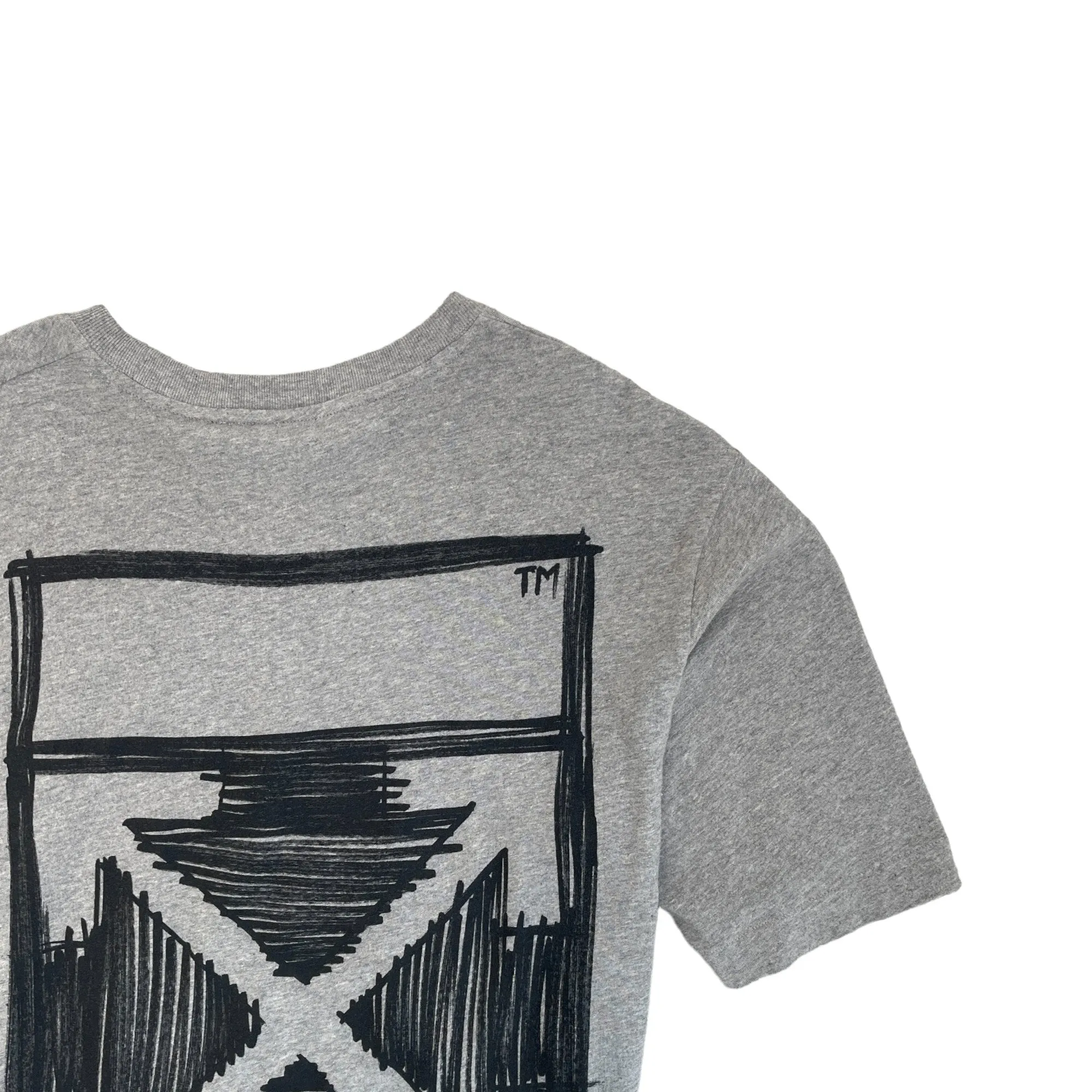 Men's Arrow Logo T-Shirt Grey Size M