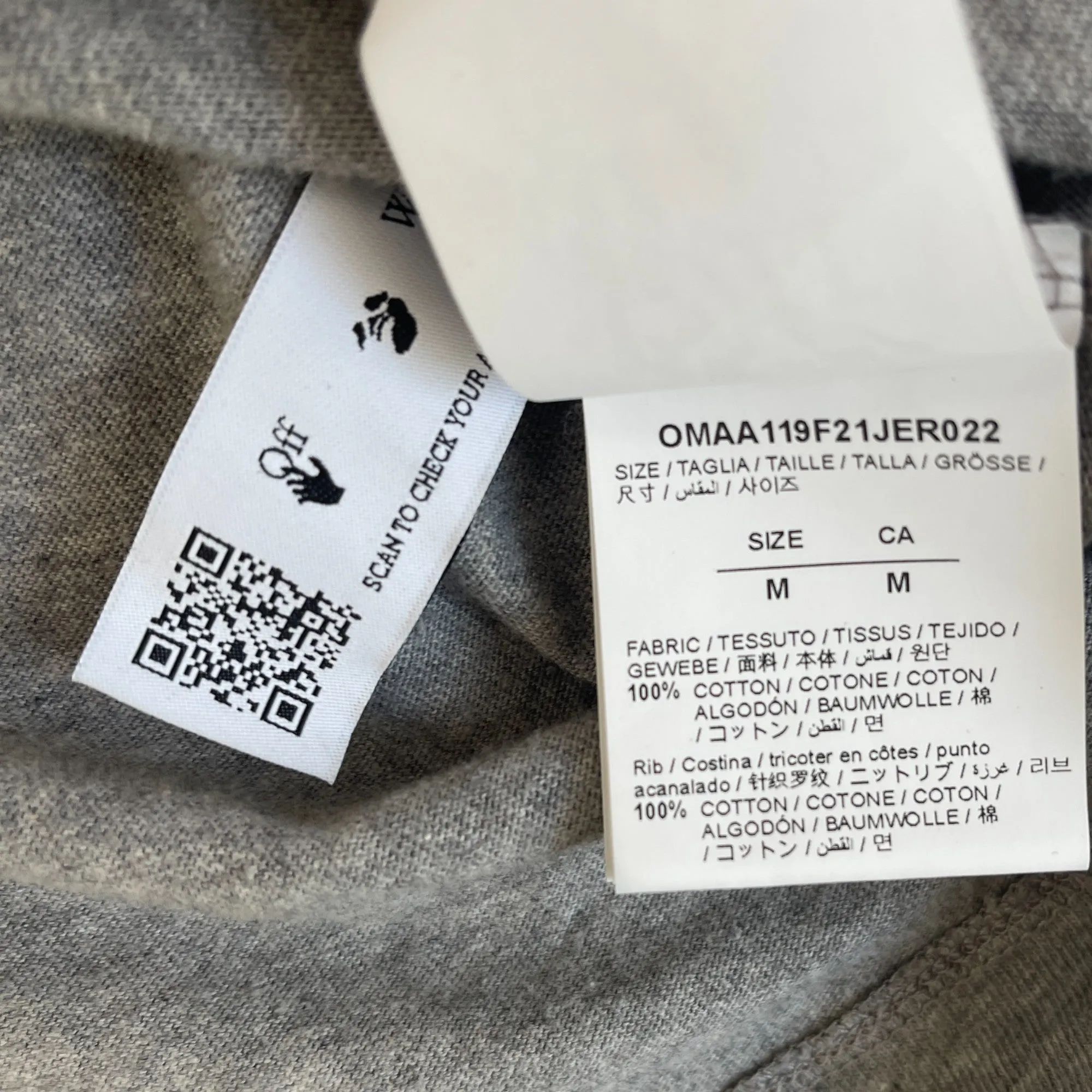 Men's Arrow Logo T-Shirt Grey Size M