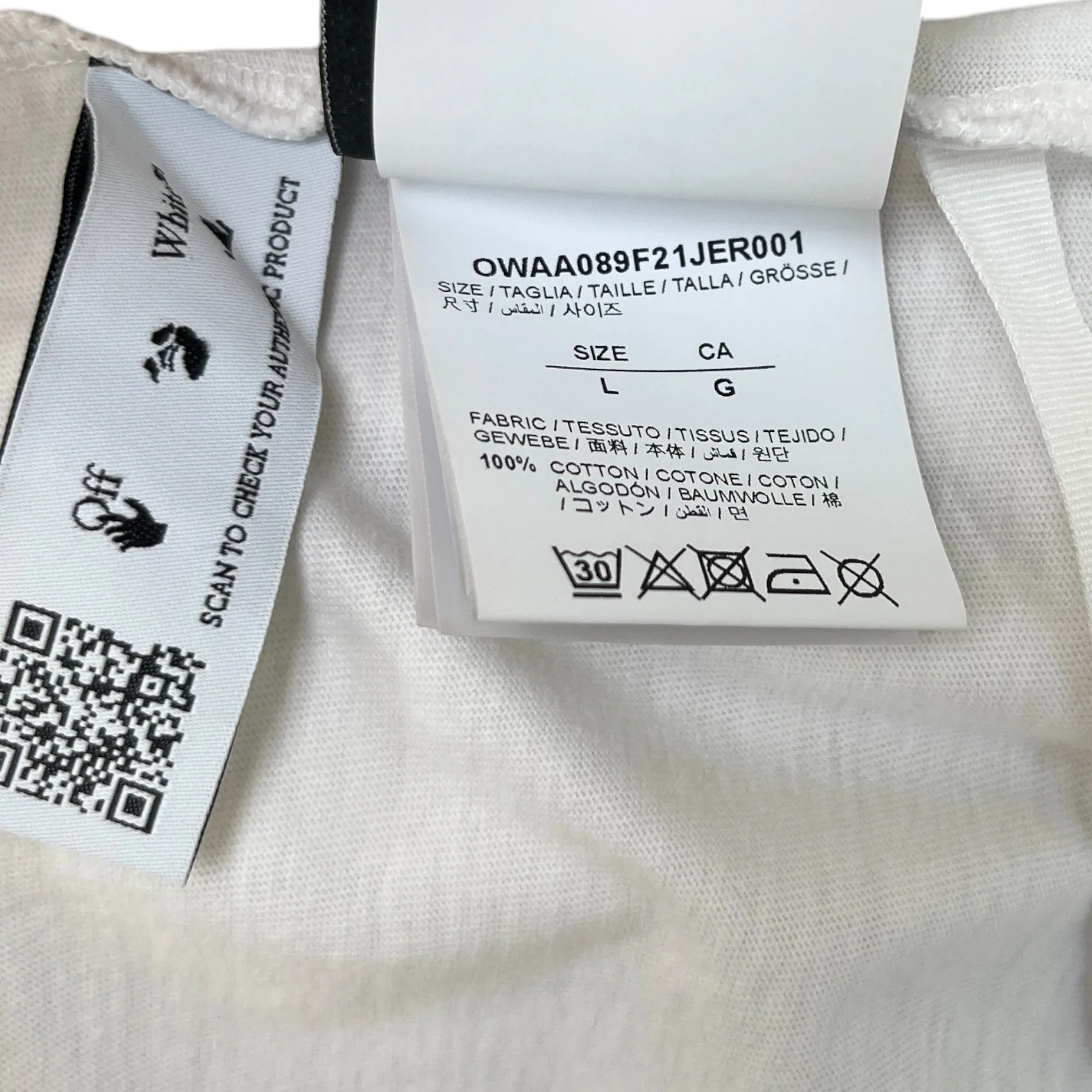 Men's Arrow Logo T-Shirt White Size L
