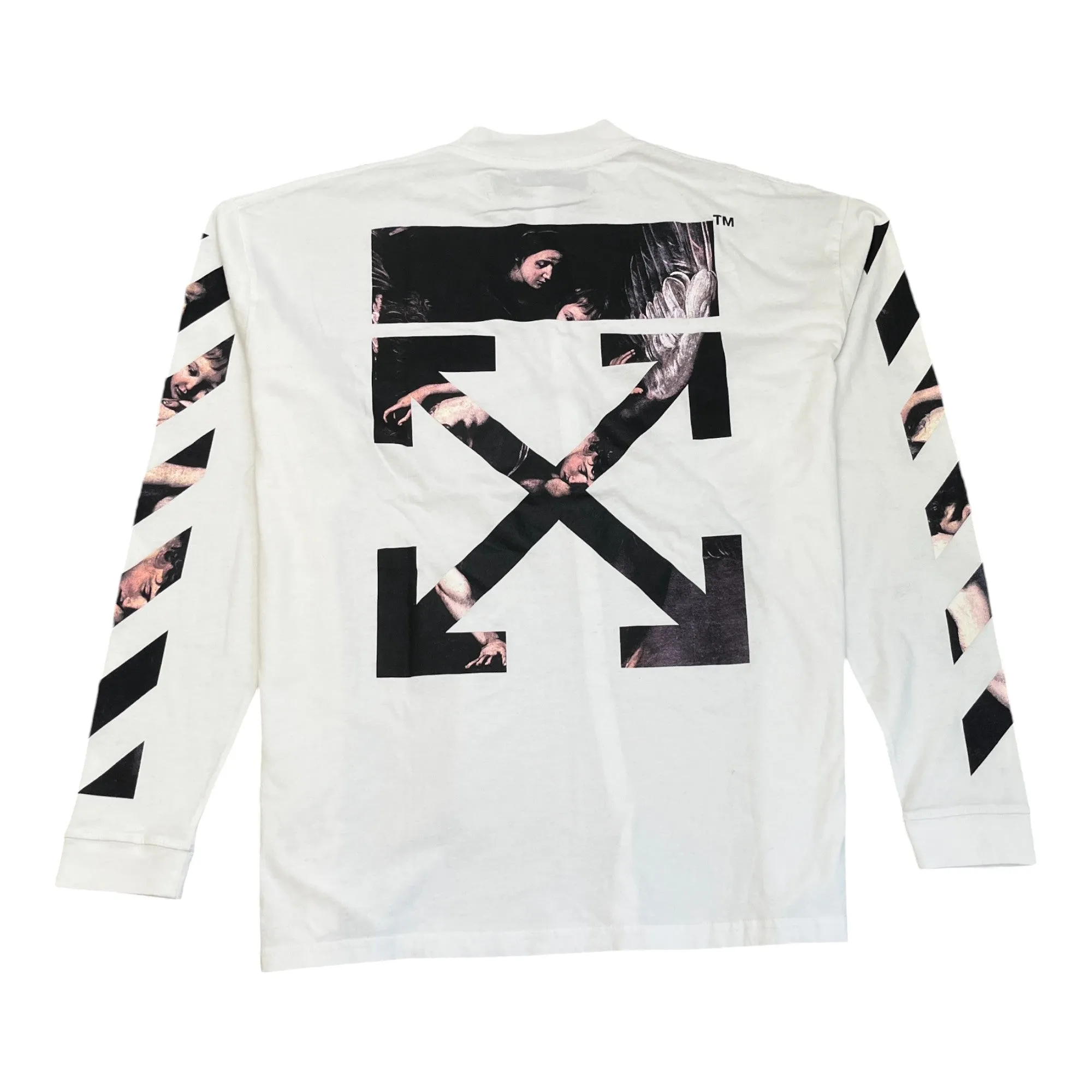 Men's Arrows Long Sleeve T-Shirt White Size M