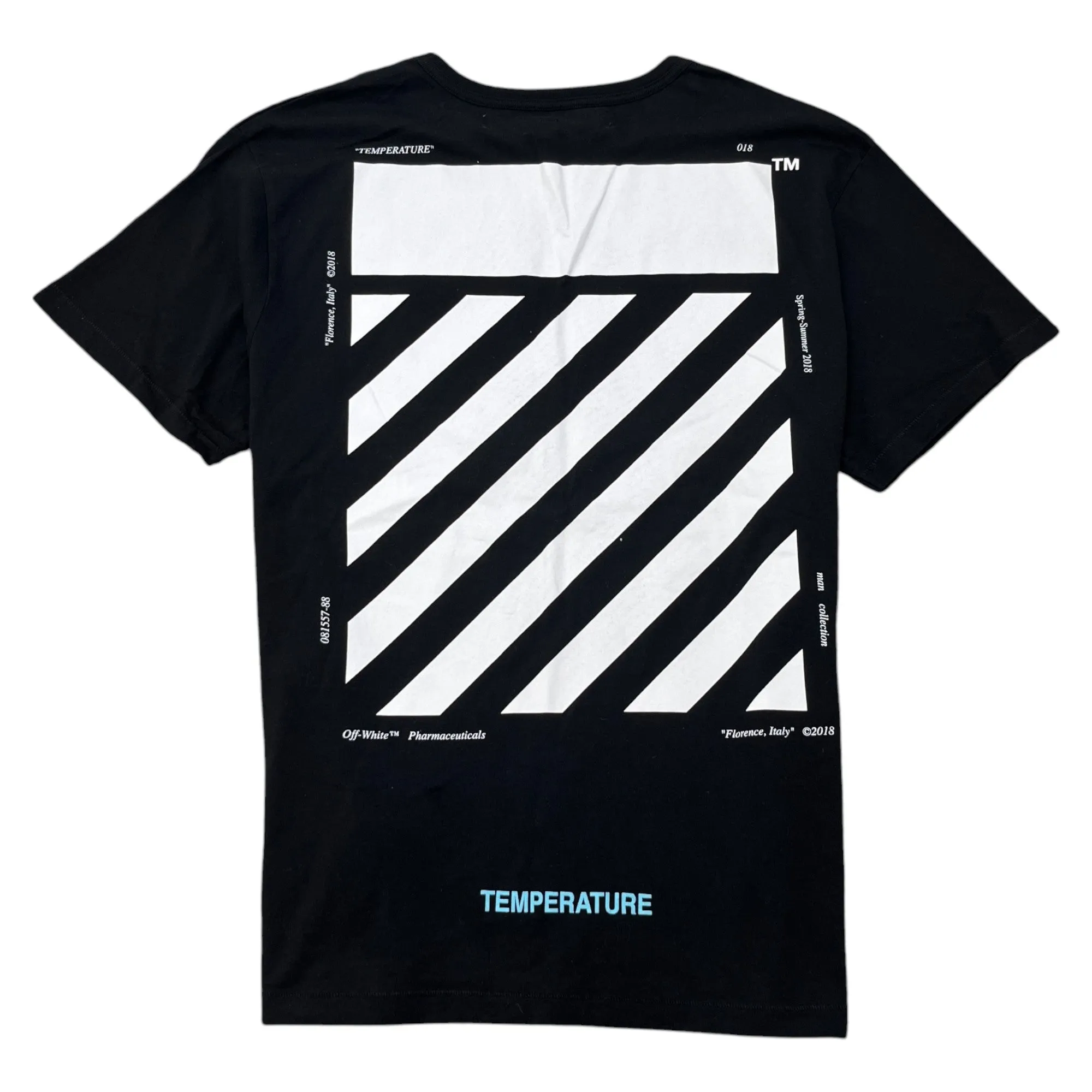 Men's Diagonal Logo T-Shirt Black Size L